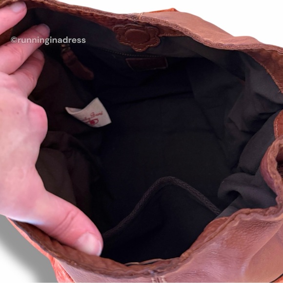 NWT Deadstock Lucky Brand Vintage Y2K Suede Leather Hobo Bag In Brown Rust RARE - Picture 8 of 15